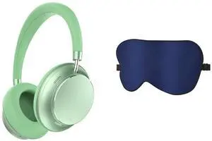 T-fun NC35 Hybrid Active Noise Cancelling Headphones with Silk Sleep Mask, 360deg Spatial Audio with Head Tracking, Over Ear Headphones Wireless Bluetooth 5.3, 55H Playtime, Hi-Res Audio, APP Control