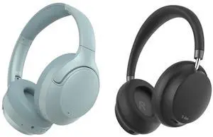 T-fun NC50 Hybrid Active Noise Cancelling Headphones with NC45 Headphones, Wireless Over Ear Bluetooth Headphones with Microphone, 65H Playtime, Deep Bass, Low Latency, Bluetooth 5.3, for Travel Home