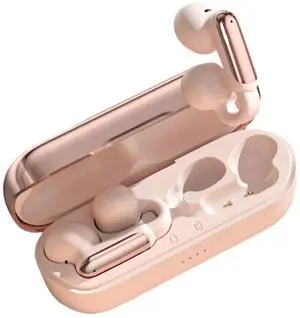 Tulbeys E62 - Wireless Bluetooth Over-Ear Earbuds with Clip-On Feature, Open Ear Design for Gym Workouts, Clear Sound and Comfortable Fit - Rosegold