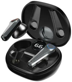 vsidea Wireless Earphones with Deep Bass Boost & ENC for Extended Playtime, Immersive Sound Comfortable Fit for Music Enthusiasts (Black)