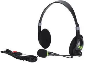 Wisoqu Wired Headset,3.5mm/USB Customer Service Over Ear Headphones Corded Headsets with Noise Cancelling Microphone (3.5mm Model)