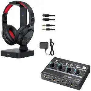 YGiTK Wireless Headphones for Watching TV & Headphone Amplifier
