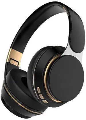 Yoidesu Bluetooth Headphones, Noise Cancellation HiFi Stereo Deep Bass Over Ear Headset, Retractable Headband Protein Leather Foldable Headphones for Running, Sports, Gaming
