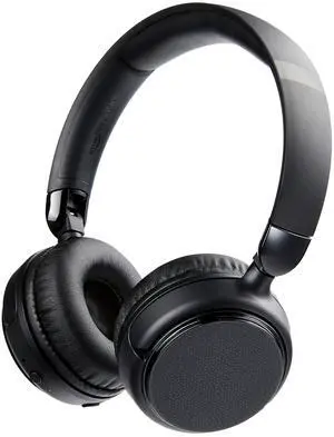 Basics Bluetooth Headphones Wireless with Microphone, On Ear, 35 Hour Playtime, Foldable, One Size, Collapsible Travel Friendly, Black