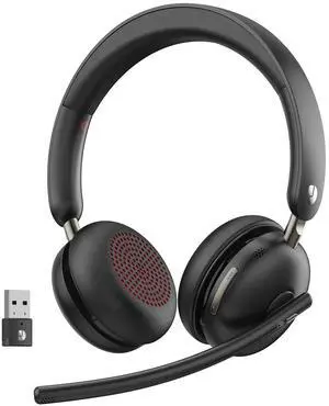 Dytole Bluetooth 5.3 Headset, Wireless Headset with Mic for Work (AI Noise Cancelling), Wireless Headphones with Mic & USB Dongle, 65H & Mute Function, Fit for PC/Call Center/Computer/Laptop/Teams