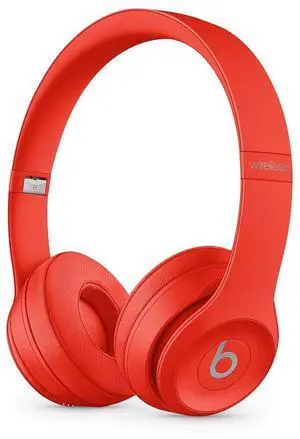Beats Solo3 Wireless On-Ear Headphones - Apple W1 Headphone Chip, Class 1 Bluetooth, 40 Hours of Listening Time, Built-in Microphone - Red