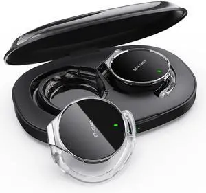 On Ear Headphones Bluetooth 5.4, Noise Cancelling Open Ear Headphones Wireless, Water-Drop Shaped Clip On Sport Headset Bluetooth with 4 Microphone, Comfort Fit Earphones with Long Battery Life