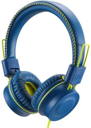 POWMEE M2 Kids Headphones Wired Headphone for Kids,Foldable Adjustable Stereo Tangle-Free,3.5MM Jack Wire Cord On-Ear Headphone for Children/Teens/Girls/School/Kindle/Airplane/Plane/ (Blue)