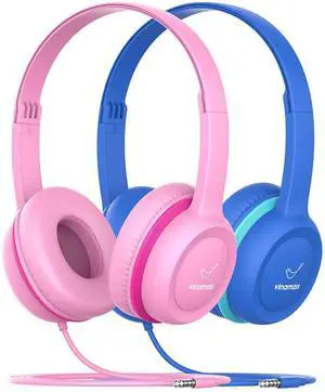 vinamass Kids Headphones with 85dB Volume Limit,On Ear Headphones,Adjustable and Flexible for Toddlers to Adults,Suit for School Classroom Students Teens Children