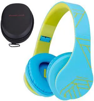 PowerLocus Kids Headphones Over-Ear, Bluetooth Wireless Headphones for Kids,with Microphone, Safe 85DB Volume Limited, Foldable with Carry Case, Audio Cable, Micro SD mode for Online Classes,PC,Phones