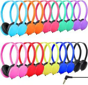 ZXQZYM Kids Headphones Bulk 10 Pack for School Classroom Student Children Toddler Boys Girls Teen Computer Earphones Class Set of Headphones for Students Multi Color