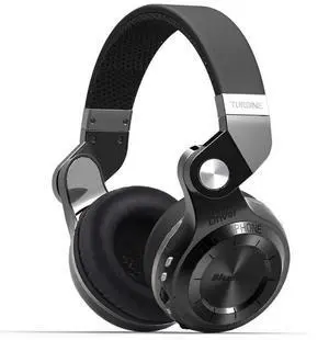 Bluedio T2 Plus Turbine Wireless Bluetooth Headphones with Mic/Micro SD Card Slot/FM Radio (Black)