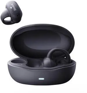 Sanag Earring Wireless Earbuds Bluetooth 5.3 with Charging Case|Open Ear Headphones Compatible with iPhone/Samsung Phone for Men,Women,and Kids-Black