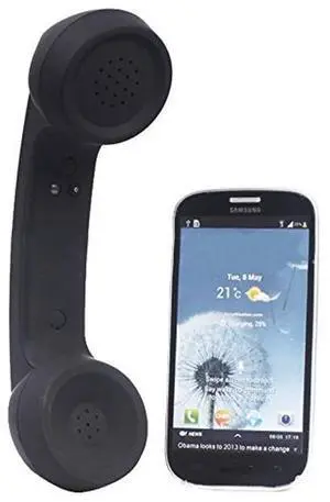 ENJOY-UNIQUE Retro Bluetooth Handset Mic Headphones Comfort Mic Speaker Phone Call Receiver Compatible with iPhone iOS Android iOS Cell Phone Telephone
