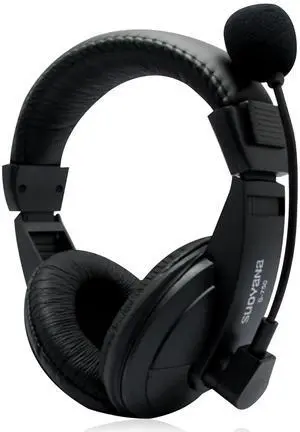 XPLUS Wired Headset with Noise Cancelling Microphone for PC Laptop - Headphones with in-Line Control, Lightweight, Enhanced Sound & MIC Mute