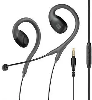 Middle Rabbit S6 Open Ear Earbuds with Mic, Wired Open Ear Headphones for PC Computer Laptop, Over The Ear, Ear Hook, Inline Control, Perfect for Calling, Online Meeting, Call Center, 3.5mm Jack