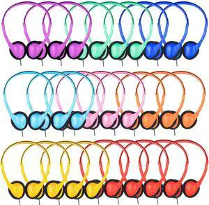 YFSFQS 18 Pack Classroom Kids Headphones Bulk for School Students Children Teen Boys Girls, Wholesale Bulk Headphones for Classroom Earphones 3.5mm Jack(Mix Colors)
