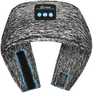 Mixiba Adjustable Headband Headphones, Bluetooth Headband Sleeping Headphones with Thin Speakers for Yoga, Running, Workout, Travel