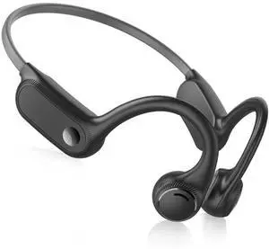 Bone Conduction Headphones,Open Ear Wireless Headphones Bluetooth 5.3 Sport Headset with Mic,10H Playtime Sweatproof Lightweight Earphones for Running, Gym, Cycling, Hiking (Gray)
