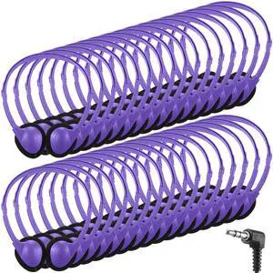 Konohan 30 Pack Kids Headphones Bulk for School Classroom Student Wired Headphones Adjustable with 3.5 mm Jack for Kids Adults(Purple)