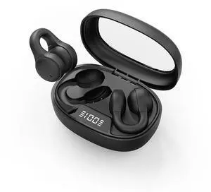 Clip On Open Ear Earbuds Wireless Bluetooth Small Earclip Outer Ear Clip Kids Air Bone Conduction Headphones Open Ear Ear Buds That Don't Go in Ear Air Bone Conducting Earphones Headset Speaker