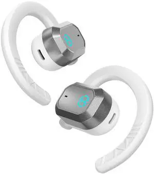 Edifier Air 2 Open Ear Earbuds with Ear Loops, Bluetooth 5.3 Open Ear Wireless Headphones with Boosted Bass, Built-in ENC Mic, 28H Playtime, RGB, Silicone Earhook for Workout Running Gaming - White