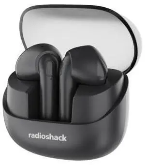 RadioShack Live Sound Wireless Bluetooth Earbuds with Noise Cancellation, IPX5 Waterproof (Black)