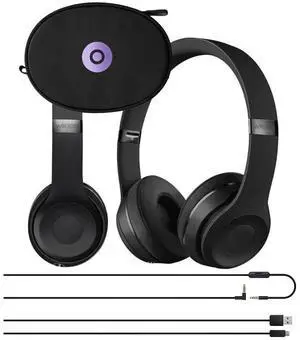 Wireless On-Ear Headphones, Wireless/Solo/Third - W1/Headphone Chip, Class/1 Bluetooth, 40 Hours of Listening Time - Gloss Black (Previous Model)
