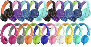 AILIHEN Kids Headphones Bulk 20-Pack for School Classroom K-12, On-Ear Wired Headsets with Microphone & Volume Limited, 3.5mm Jack for Chromebook, Computer, Laptop