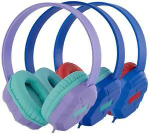 Olyre Kids Wired Headphones with Mic T16 Packs with 3 Colors