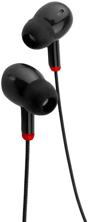 SANTANA BY CARLOS SANTANA Besos and Havana Earbuds (Black & Red), 8mm Drivers for Crystal Clear Stereo Sound, Integrated Controls, Wide Compatibility with Smartphones & Laptops, 3.5mm Audio Jack,