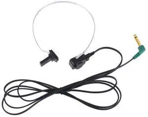 Pryqutia Audiometer Bone Conduction Headphone, Open-Ear Design for Hearing Test, Black