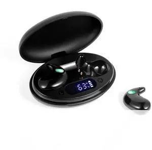 Quidnuran Sleep Headphones Sleep Headphones Wireless Bluetooth 5.2 Sleep Earbuds Sleep Earbuds for Side Sleepers Comfortable Noise Cancelling Invisible Earbuds Wireless Headphones Black