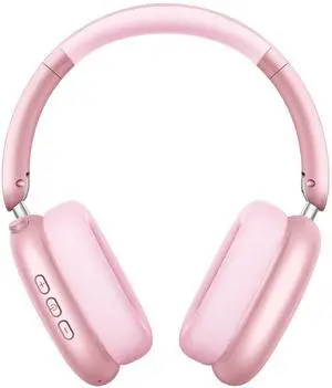 Wentronic Y01 Wireless Over Ear Headphones, Noise Canceling Bluetooth 5.3 Headphones with Microphones,Hi-Res Audio,48H Playtime,Foldable,Breathable Soft Earpads for iOS/Android/Samsung/PC-Pink