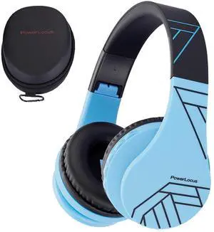PowerLocus Bluetooth Headphones for Kids, Wireless Foldable Headphones Over Ear, Headphone with Microphone, 85DB Volume Limit, Wireless and Wired Headset with Micro SD, FM for Cellphones, Tablets, PC