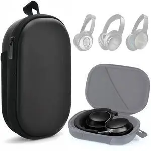 Honlyn Headphones Case for Bose QC45/QC35/QC25/QC15/Ultra Gaming Headset, QC25, PU Hard Shell Travel Carrying Case Bag with Cable Storage for Bose QC45 II, QC35 II Accessories
