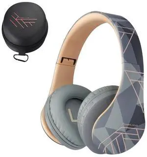 PowerLocus Bluetooth Headphones Over Ear, Wireless Headphones with Microphone, Foldable Headphone, Soft Memory Foam Earmuffs & Lightweight, Micro SD/TF, FM Radio for iPhone/Android/Tablet/PC/TV
