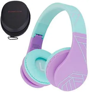 PowerLocus Bluetooth Headphones for Kids, Wireless Foldable Headphones Over Ear, Headphone with Microphone, 85DB Volume Limit, Wireless and Wired Headset with Micro SD, FM for Cellphones, Tablets, PC