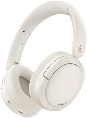 Edifier W800BT Pro Hybrid Active Noise Cancelling Headphones - Hi-Res Audio - AI Call Noise Cancellation - 45H Playtime - Fast Charging - Foldable - Wireless Over-Ear Bluetooth 5.4 Headphones - Ivory