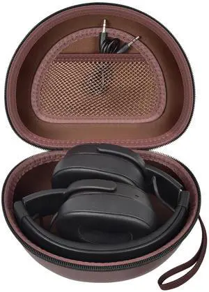 Headphone Case for Skullcandy Crusher/Hesh/Evo Wireless Over-Ear Bluetooth Earphones, for Beats Studio Pro/ 3/Solo 4/3/2 Headphones and More Noise Cancelling Foldable Headset - Box Only (Brown)
