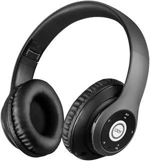 iJoy Bluetooth Headphones Over Ear, Wireless and Wired Foldable Headset Built-in Microphone - (Stealth) Adults Kids Men Women - Audifonos Auriculares Inalambricos
