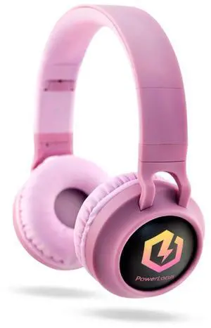 PowerLocus Kids Bluetooth Headphones, Wireless LED Over Ear, Foldable Mic Volume Limited, Wired/Bluetooth for Phones, Tablets, Laptops