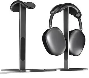 MaGrnce Headphone Stand for Airpods Max with Sleep Mode Aluminum Headphone Holder with Anti-Slip Base & Protective Leather Pad for Home/Game Room/Shop Headphone Storage/Display (Dark Grey)