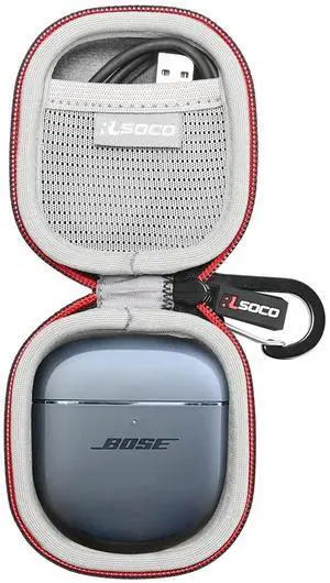 RLSOCO Hard Case for Bose QuietComfort Ultra/QuietComfort Ultra 2/QuietComfort Earbuds II/Earbuds 2 Wireless Noise Cancelling Earbuds (Black)
