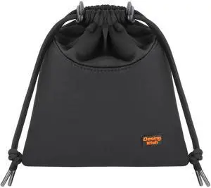 Desing Wish Lightweight Headphone Storage Bag, Portable Headset Carrying Pouch Headphone Case Bag Soft Travel Pouch for Over-Ear Headphones/Gaming Headsets/Neckband Earbuds (Large Black)