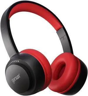 gorsun Kids Bluetooth Headphones, Bluetooth 5.3, Toddler Headphones 85 dBA Safe Volume, 45H Play Time, with Microphone, Kids Wireless Headset for iPad/Tablet/Travel/School, ldeal Gift (Black&Red)