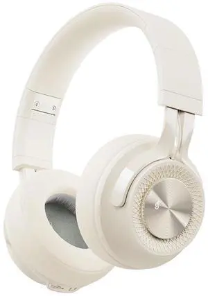 FINGERTIME Bluetooth Headphones Over-Ear, 60H Playtime and with Low Latency Wireless Headphones with Microphone, HiFi Stereo Foldable Lightweight Headset, Deep Bass for Home Office (Beige)