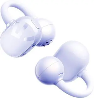 SoundPEATS POP Clip Wireless Open Ear Earbuds, Button Control, Lightweight Comfort Headphones, 30H Playtime, IPX5 Waterproof, Bluetooth 5.4 Immersive Audio Earphones for Sports Running Working, Purple