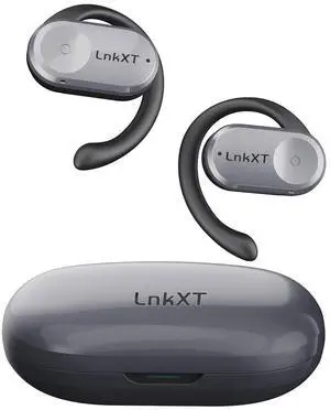 LnkXT for Open Ear Headphones, True Wireless Earbuds, Bluetooth Headphones,16.2mm Speakers, Bluetooth 5.4 Headset with Mic for Meeting/Sports/Running/Cycling/Driving/Gaming/Gym/Travel (Black)