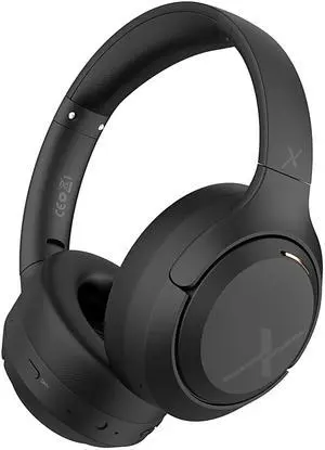 Riwbox Hybrid Active Noise Cancelling Headphones,Wireless Over Ear Bluetooth Headset,60H Playtime,Hi-Res Audio, Foldable,Bluetooth V5.4,Comfort&Immersion for Work,Commuting (Black)